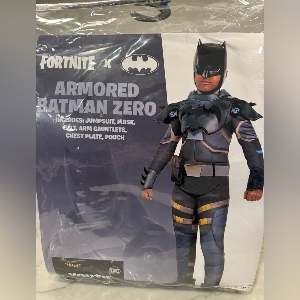 Spirit Armored Batman Zero Kids Costume - Black and Gray